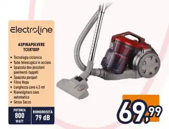 Unieuro Electroline Aspirapolvere TCE87DXP offerta