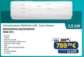 Hisense Climatizzatore Premium Line - Fresh Master QF25XW00G/QF25XW00W 9000 BTU