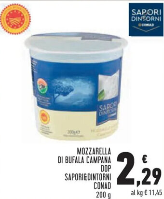 Conad Conad Sapori&Dintorni Mozzarella di Bufala Campana DOP 200 g offerta