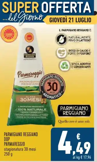 Conad Parmareggio Parmigiano Reggiano DOP 30 Mesi 250 g offerta