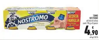 Conad Nostromo Tonno all'olio di oliva 70 g x 8 pezzi offerta