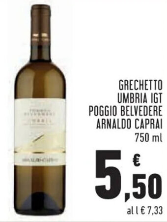 Conad Grechetto Umbria IGT Poggio Belvedere Arnaldo Caprai 750 ml offerta