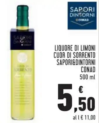 Conad Conad Sapori&Dintorni Liquore di Limoni Cuor di Sorrento 500 ml offerta