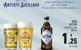 Conad Messina Birra cristali di sale 500 ml offerta