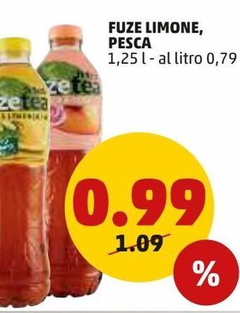 PENNY Fuze limone, pesca offerta