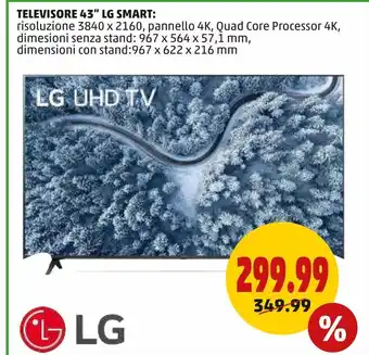 PENNY Televisore 43" lg smart offerta