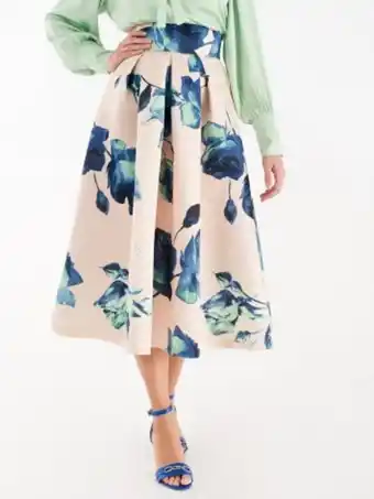 Gonna in duchesse stampa floreale