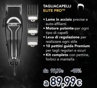 Unieuro Wahl Tagliacapelli Elite Pro offerta