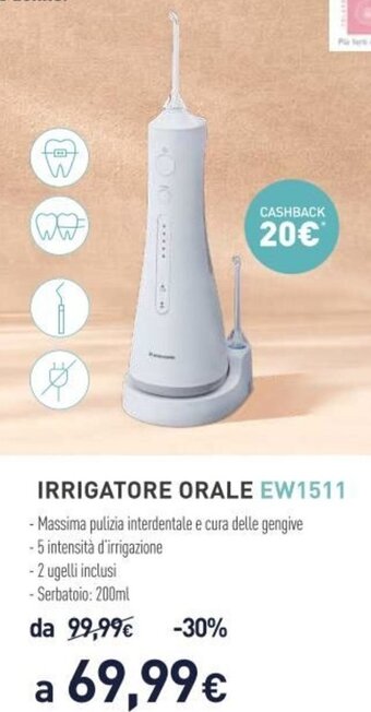 Unieuro Panasonic Irrigatore Orale EW1511 offerta