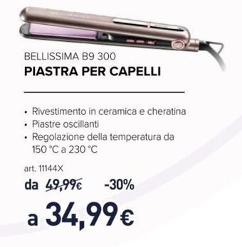 Unieuro Bellissima B9 300 Piastra per Capelli offerta