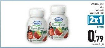 Conad Mila Yogurt Da Bere Pesca 200 G(ml) offerta