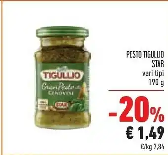 Conad Star Gran Pesto Olive E Mandorle Tigullio 190 G(ml) offerta