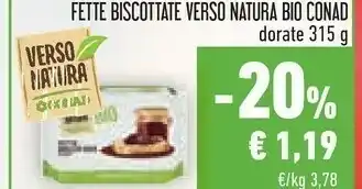 Conad Conad - Fette Biscottate Dorate 315 G(ml) offerta