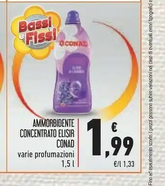 Conad Conad Ammorbidente Concentrato Elisir Lavanda offerta