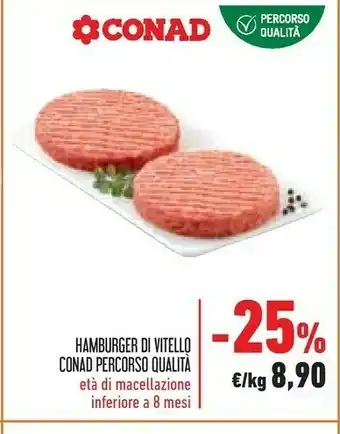 Conad Conad Hamburger D Vitello Percorso Qualita offerta