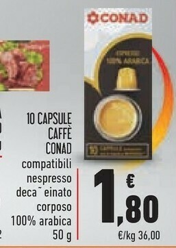 Conad Nespresso Cialde caffè offerta