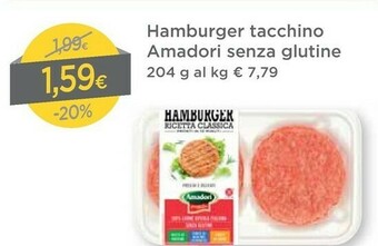 DPiù Amadori Hamburger Tacchino Senza Glutine offerta