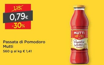 DPiù Mutti Mutti - Passata Di Pomodoro 560 G(ml) offerta