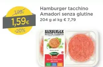 DPiù Amadori Hamburger Tacchino Senza Glutine offerta