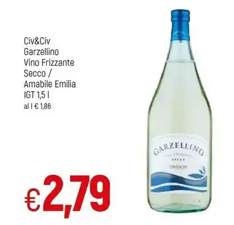 Famila Civ&civ Garzellino Vino Frizzante Secco / Amabile Emilia Igt offerta