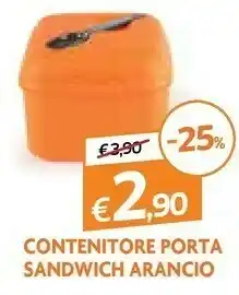 Galassia Contenitore Porta Sandwich Arancio offerta