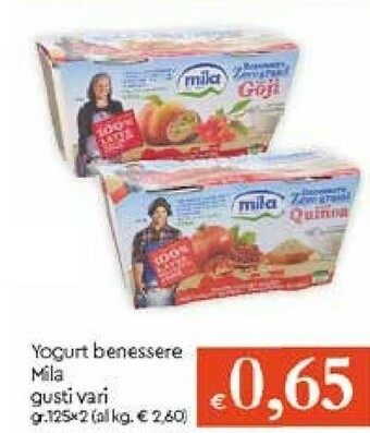 Galassia Mila Benessere Zero Grassi Pesca Maracuja Goji 250 G(ml) offerta