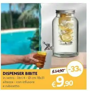 Galassia Dispenser Bibite In Vetro offerta