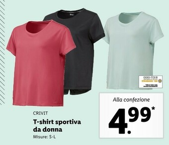 Lidl Crivit T-shirt Sportiva Da Donna offerta
