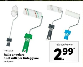 Lidl Parkside Rullo Angolare O Set Rulli Per Tinteggiare offerta