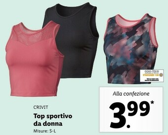 Lidl Crivit Top Sportivo Da Donna offerta