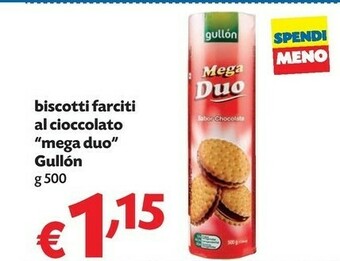 Pam Gullón Biscotti Farciti Al Cioccolato Mega Duo offerta