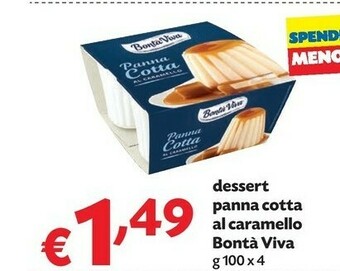 Pam Bontà Viva Dessert Panna Cotta Al Caramello offerta