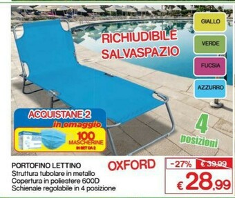 Satur Oxford Lettino offerta