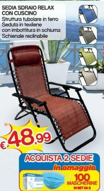 Satur Sedie pieghevoli offerta