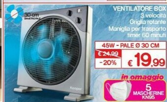 Satur Kooper Ventilatore offerta
