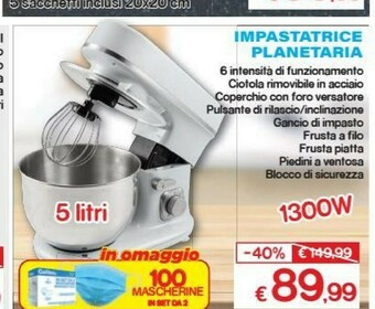 Satur Impastatrice planetaria offerta