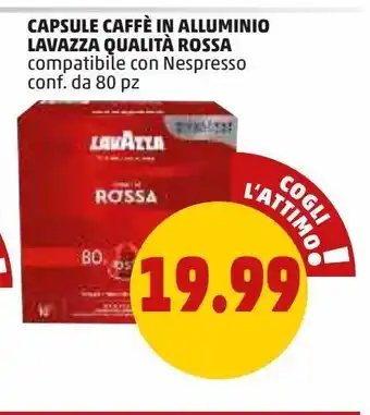 PENNY Capsule caffè in alluminio lavazza qualità rossa offerta