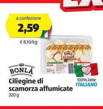 ALDI Bonla ciliegine di scamorza affumicate offerta
