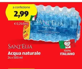 ALDI Acqua naturale sant' elita offerta