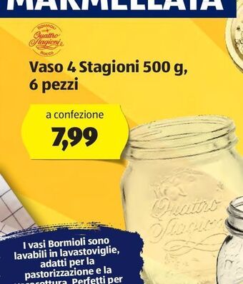 ALDI Vaso 4 stagioni 500 g 6 pezzi offerta