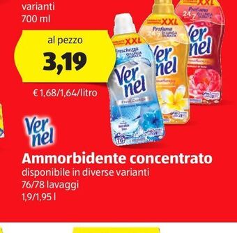 ALDI Ammorbidente concentrato vernel offerta