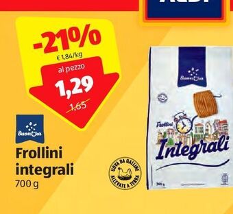 ALDI Buon ora frollini integrali 700 g offerta