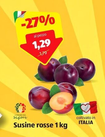 ALDI I colori del sapore susine rosse 1 kg offerta