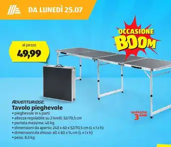 ALDI Tavolo pieghevole offerta