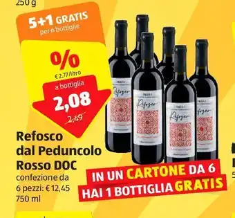 ALDI Refosco dal pedunocolo rosso doc offerta