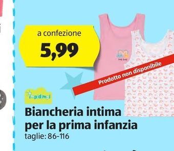 Biancheria intima per la prima infanzia