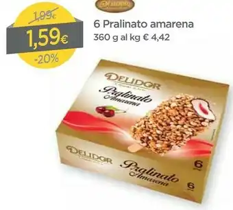 DPiù Delidor 6 Pralinato Amarena offerta