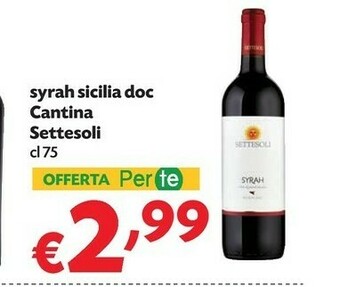 Pam Settesoli Syrah Sicilia DOC 750 G(ml) offerta