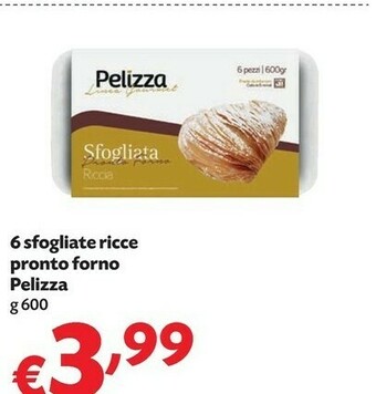 Pam Pelizza 6 Sfogliate Ricce Pronto Forno offerta