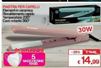 Satur Piastra per capelli offerta